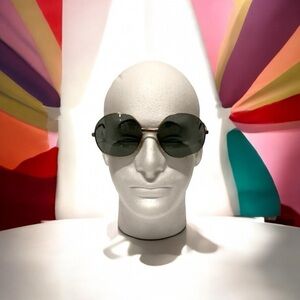 Vintage Metal Framed Green Shade Sunglasses